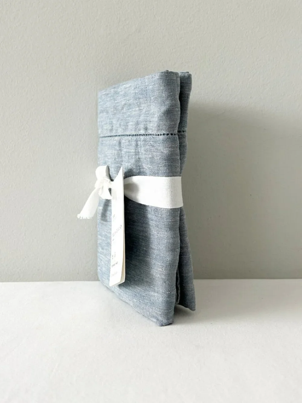 New! POTTERY BARN Belgian Flax Linen Sham Euro Chambray 26” Pillow Cover NWT